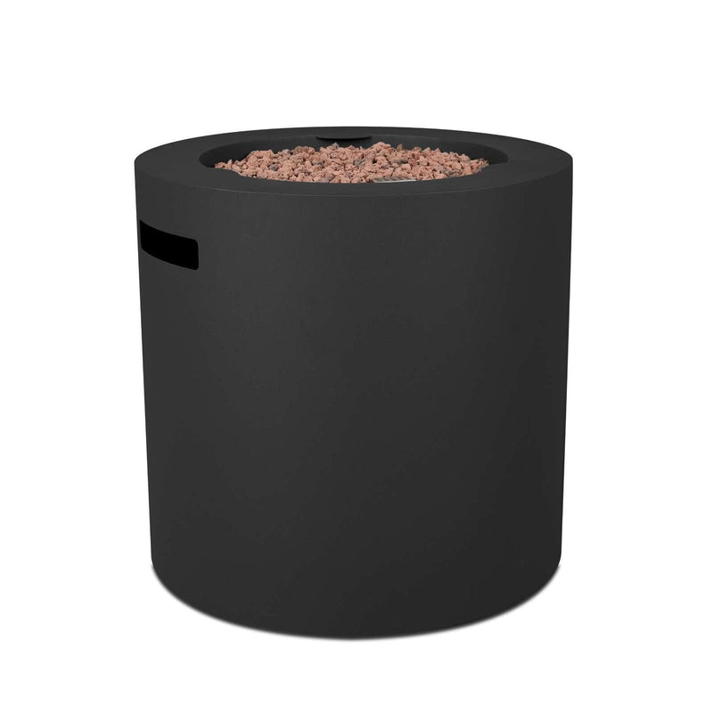 Aegean Steel Propane Fire Pit Hidden Tank in Black, 24-in E7