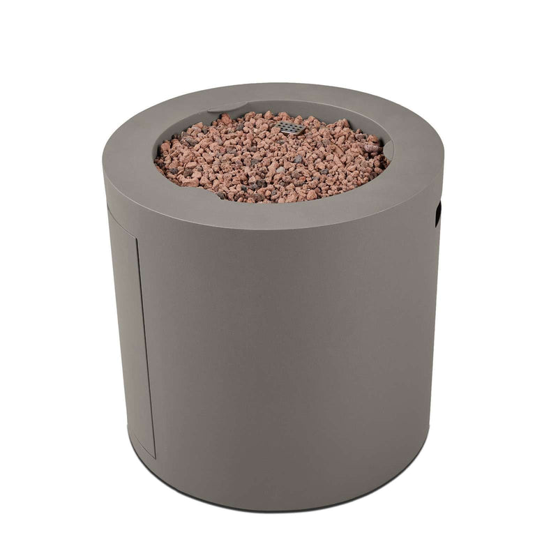 Aegean Steel Propane Fire Pit Hidden Tank in Mist Gray, 24-in B3
