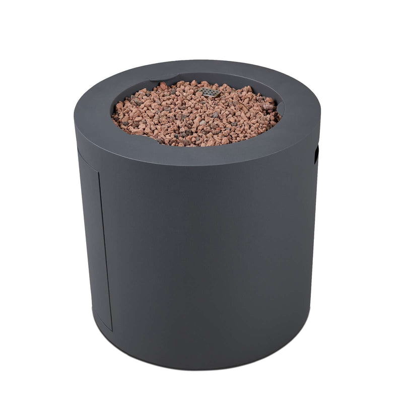 Aegean Steel Propane Fire Pit Hidden Tank in Slate, 24-in V3