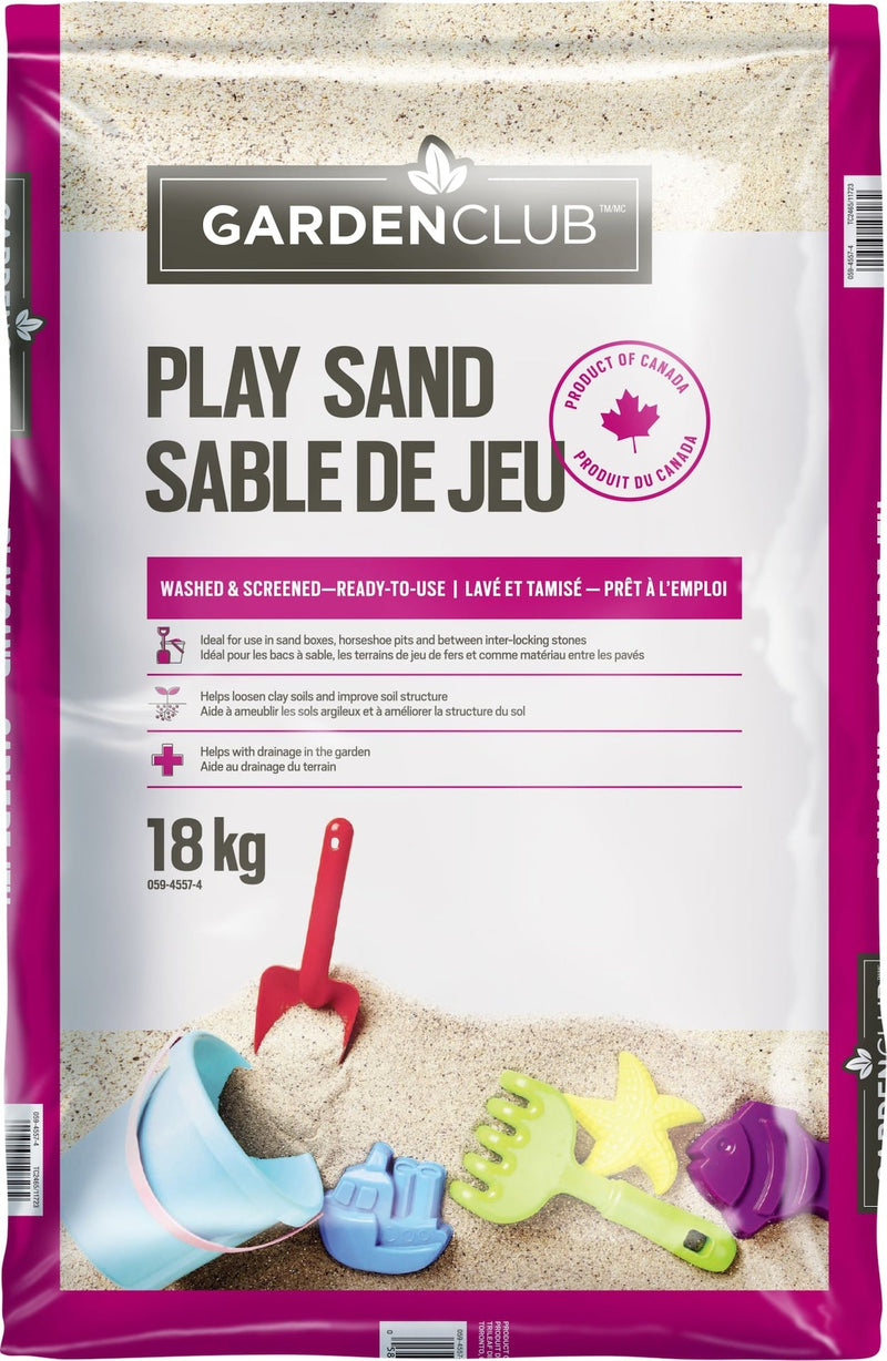 All Purpose Fine Granulated Washed Sandbox Play Sand, 18-kg L2