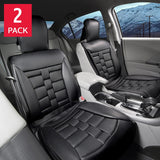 Alpena Black Padded Universal Fit Luxury Seat Cover, 2-pack