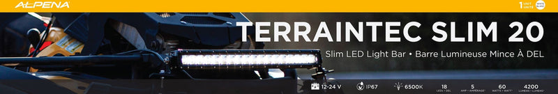 Alpena TerrainTec Slim 20 LED Light Bar B5