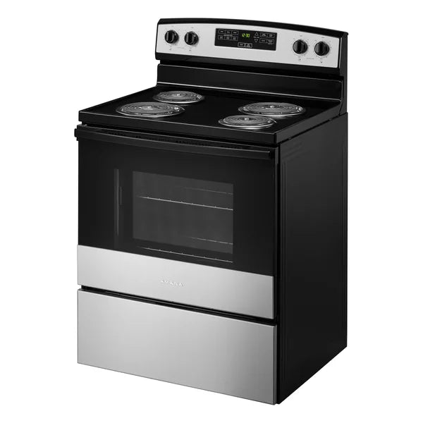 Amana 30 in. 4.8 cu ft. Electric 4 Element Range with Bake Assist M8