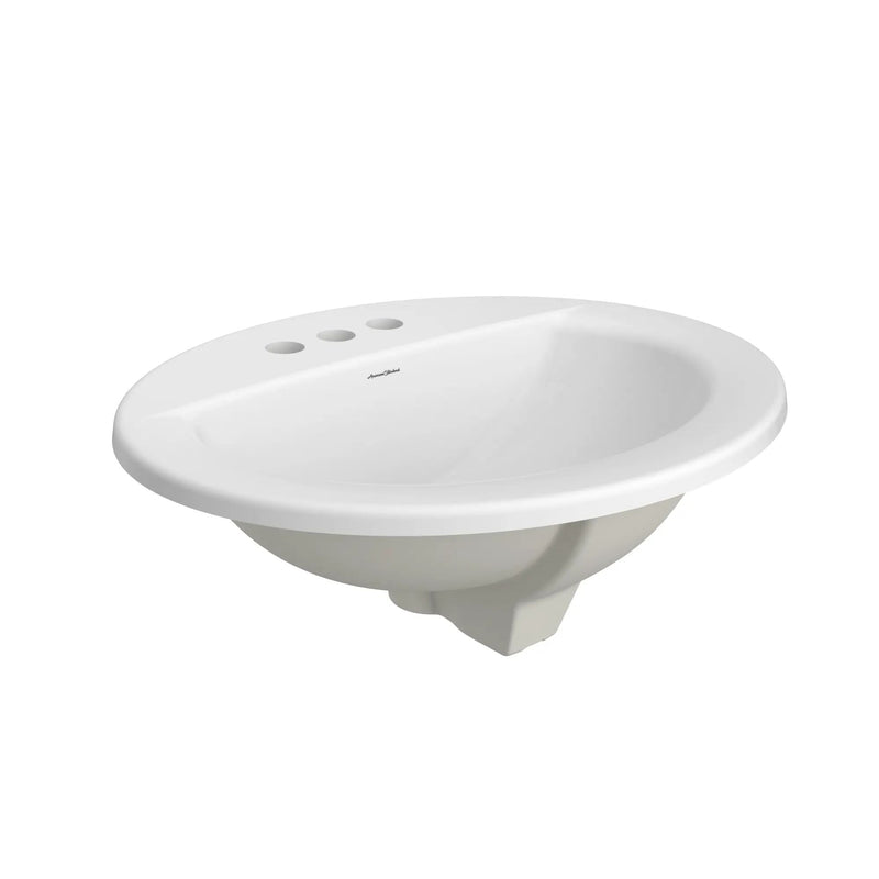 American Standard Colony Oval 4-in Center Drop-In Bathroom Sink/Basin, White 20.5x17.5-in N4