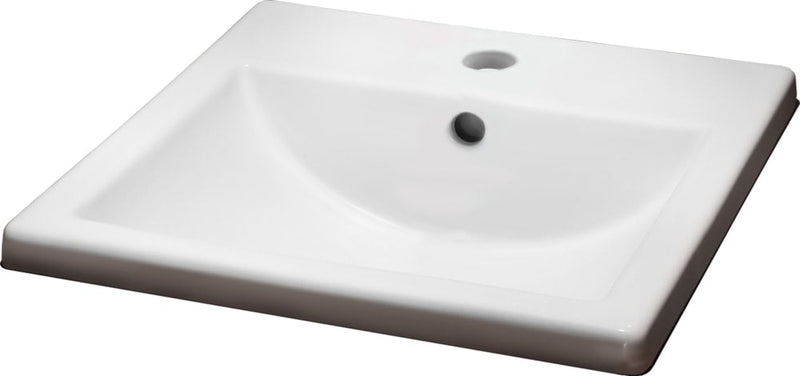 American Standard Marquette Square Drop-In Bathroom Sink/Basin with Overflow, White, 16x16-in A1