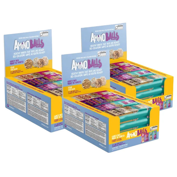 Amino Balls Vegan Protein Variety Pack, 36 x 40 g J5