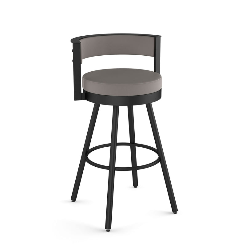 Amisco Eller Swivel Counter Stool with Padded Backrest, Multiple Colours, 26-in J9