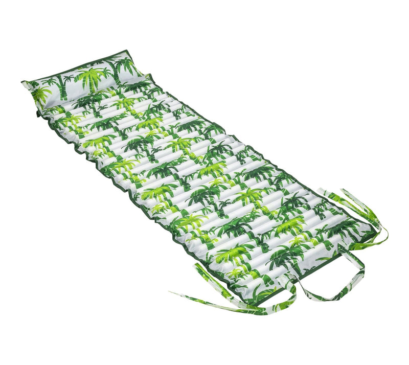 Aqua Inflatable/Foam Fold-and-Go Travel Pool Float/Lounger, Tropical, 71 x 27-in I2