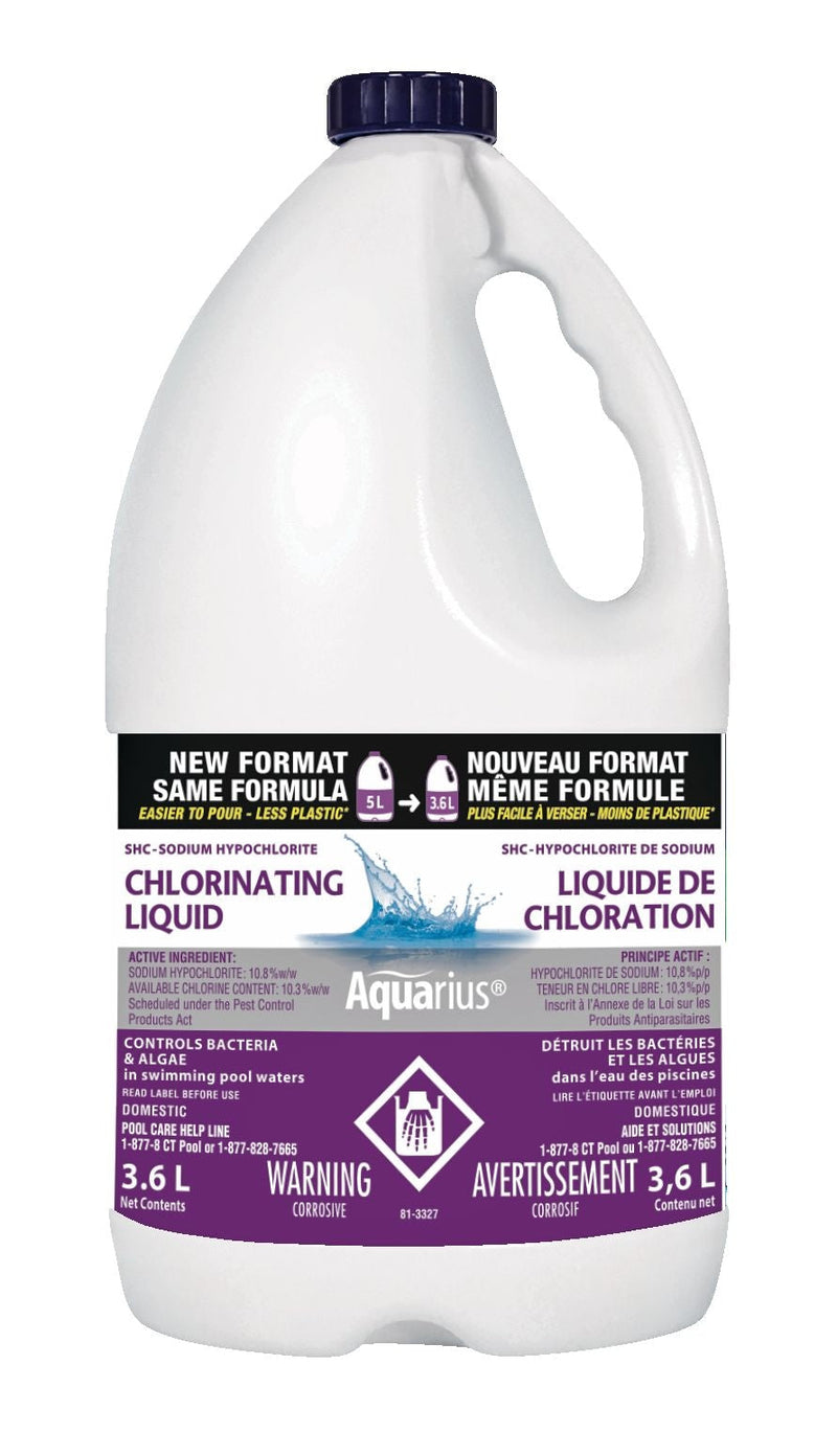 Aquarius liquid Pool Chlorine, 3.6-L T5