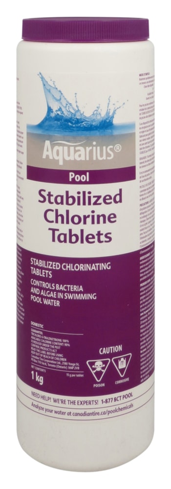 Aquarius Stabilized Chlorine Tablets, 1-kg Q5