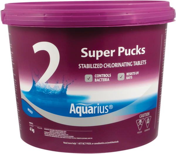 Aquarius Step 2 Super Pucks Water Stabilized Chlorinating Tablets, 4-kg Q8