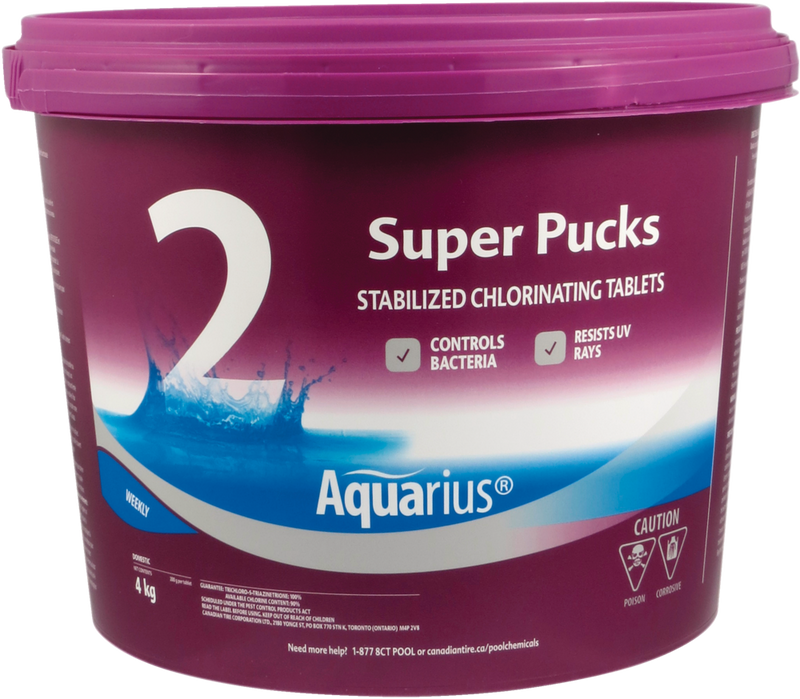 Aquarius Step 2 Super Pucks Water Stabilized Chlorinating Tablets, 4-kg R4
