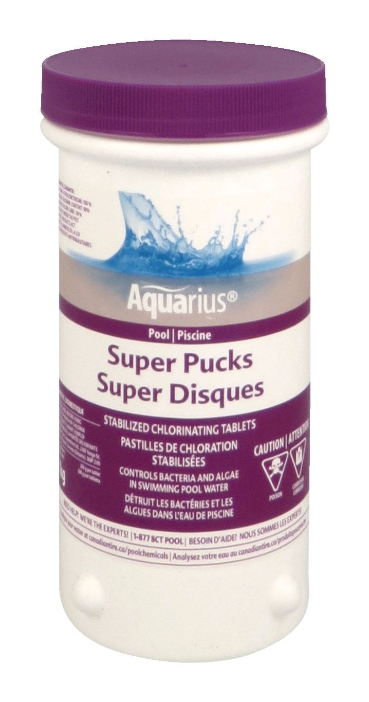 Aquarius Super Pucks Stabilized Chlorine Tablets, 1-kg C6