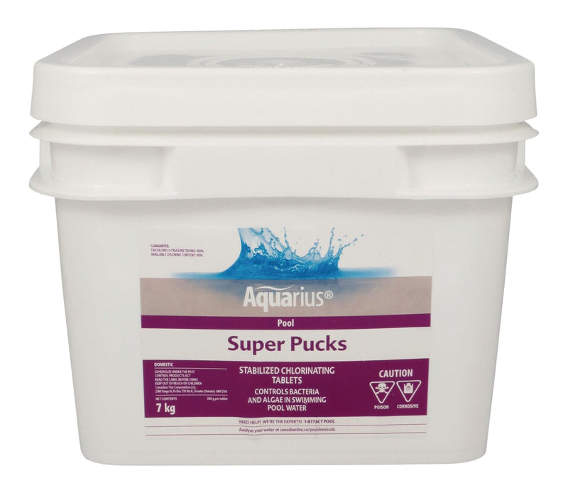 Aquarius Super Pucks - Stabilized Pool Chlorine Pucks, 7-kg Z8