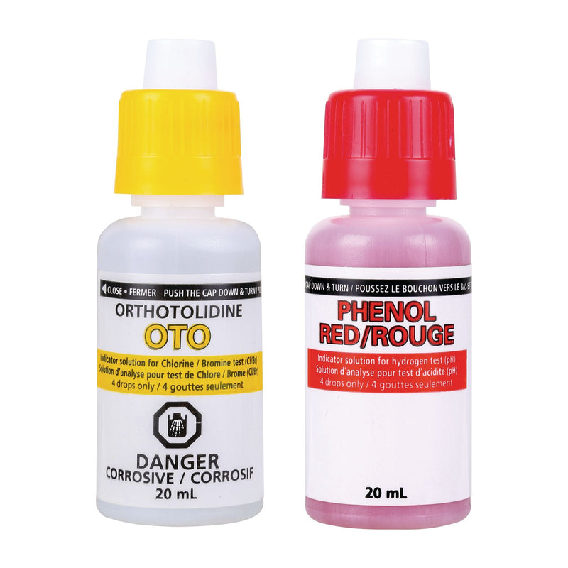 Aquarius Test Kit OTO & Phenol Refill Bottles, 20-mL C8