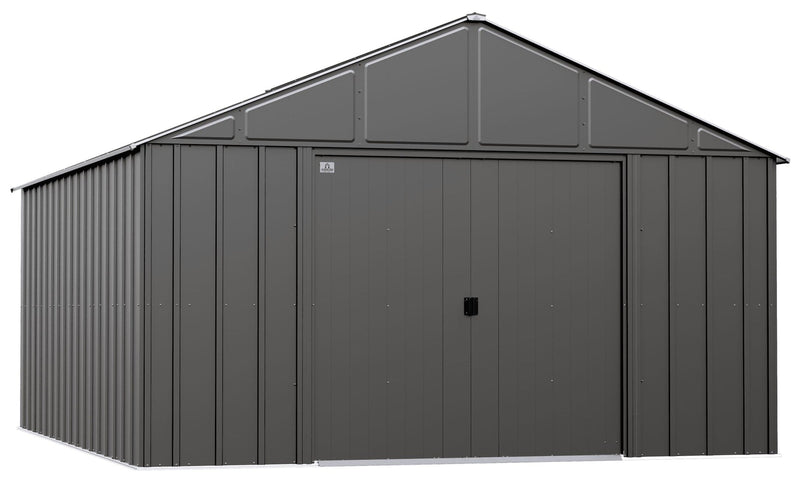 Arrow Classic 12x14-ft Charcoal Corrosion-Resistant Metal Shed S1