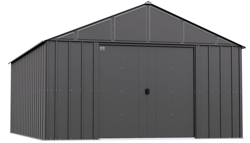 Arrow Classic 12x17-ft Charcoal Corrosion-Resistant Metal Shed I2