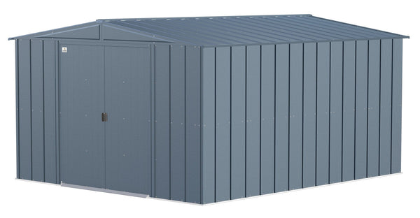 Arrow Classic Galvanized Steel Storage Shed, Blue Grey, 10-ft x 12-ft E1