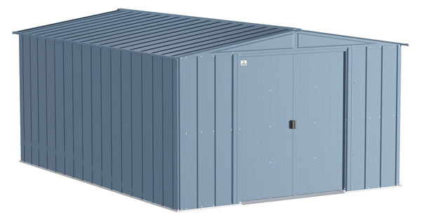 Arrow Classic Galvanized Steel Storage Shed, Blue Grey, 10-ft x 14-ft S2