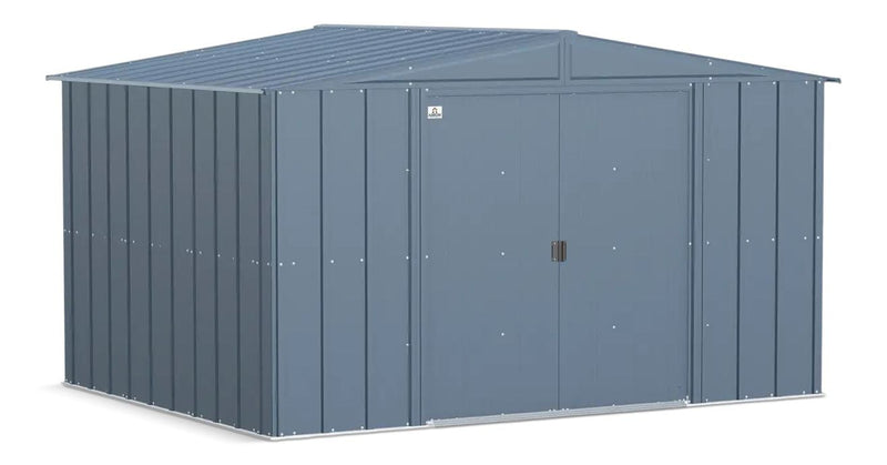 Arrow Classic Galvanized Steel Storage Shed, Blue Grey, 10-ft x 8-ft F8