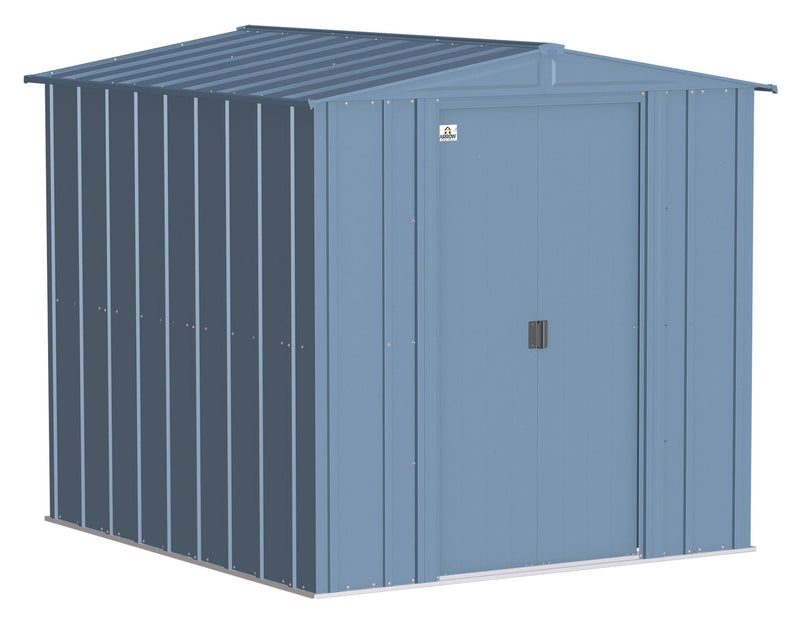 Arrow Classic Galvanized Steel Storage Shed, Blue Grey, 6-ft x 7-ft E4