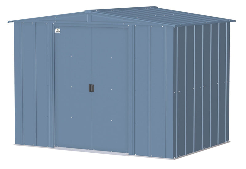 Arrow Classic Galvanized Steel Storage Shed, Blue Grey, 8-ft x 6-ft E7