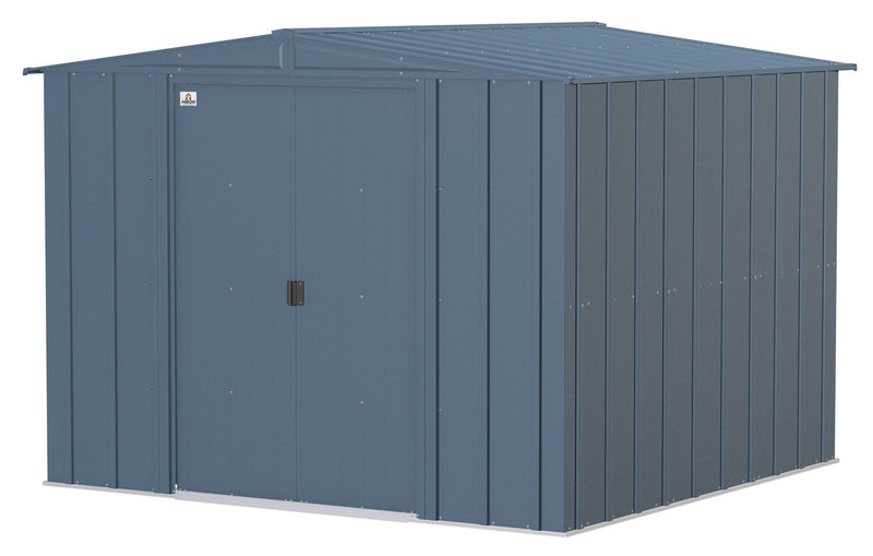 Arrow Classic Galvanized Steel Storage Shed, Blue Grey, 8-ft x 8-ft Y9