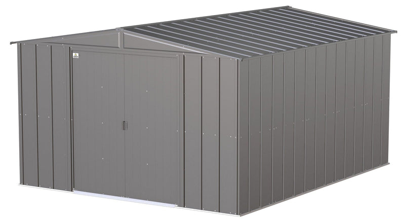 Arrow Classic Galvanized Steel Storage Shed, Charcoal, 10-ft x 12-ft W5