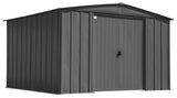 Arrow Classic Galvanized Steel Storage Shed, Charcoal, 10-ft x 12-ft