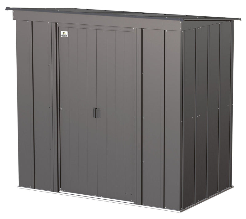 Arrow Classic Galvanized Steel Storage Shed, Charcoal, 6-ft x 4-ft J4