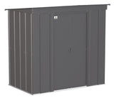 Arrow Classic Galvanized Steel Storage Shed, Charcoal, 6-ft x 4-ft