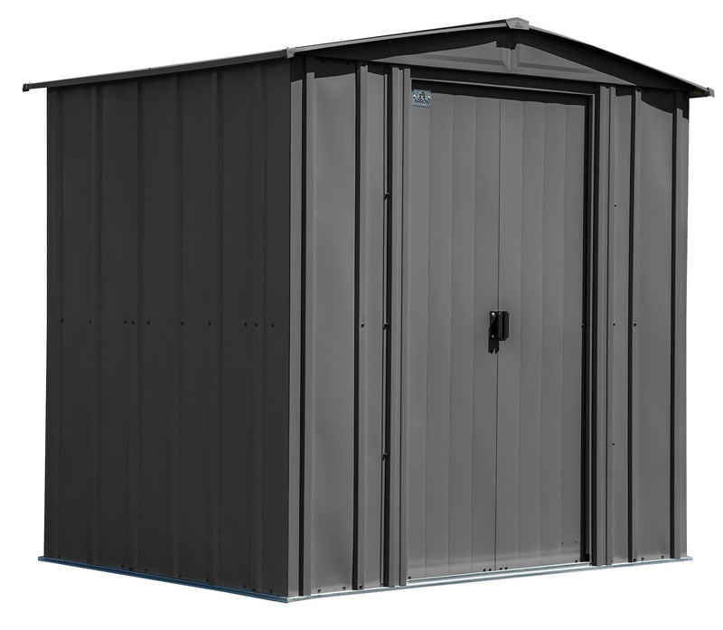 Arrow Classic Galvanized Steel Storage Shed, Charcoal, 6-ft x 5-ft W2