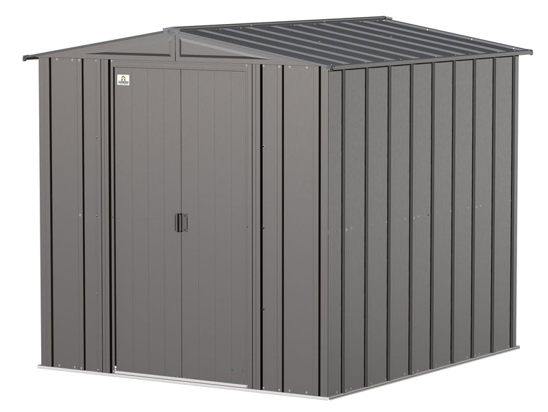 Arrow Classic Galvanized Steel Storage Shed, Charcoal, 6-ft x 7-ft H7