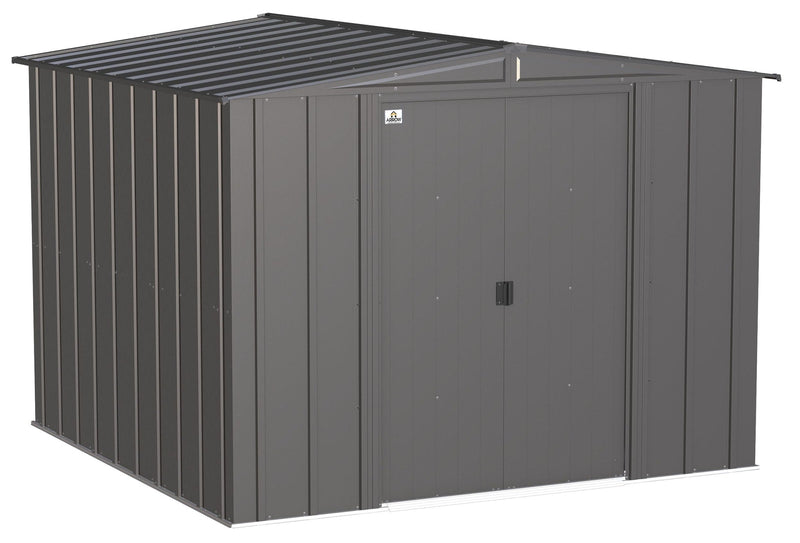 Arrow Classic Galvanized Steel Storage Shed, Charcoal, 8-ft x 8-ft N0