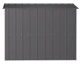 Arrow Classic Galvanized Steel Storage Shed, Charcoal, 8-ft x 8-ft