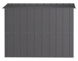 Arrow Classic Galvanized Steel Storage Shed, Charcoal, 8-ft x 8-ft