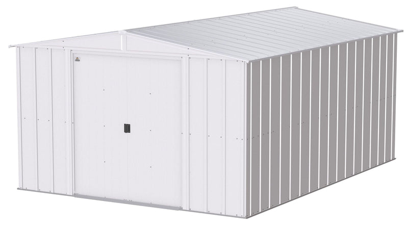 Arrow Classic Galvanized Steel Storage Shed, Flute Grey, 10-ft x 14-ft E7
