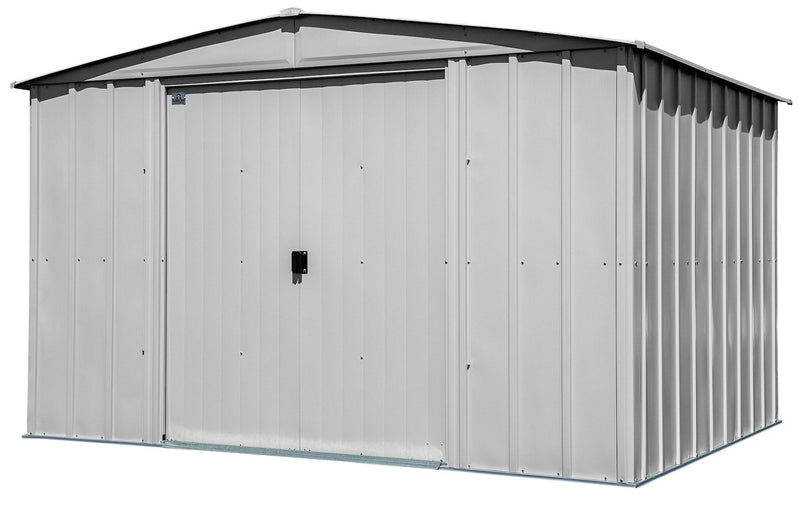 Arrow Classic Galvanized Steel Storage Shed, Flute Grey, 10-ft x 8-ft K7