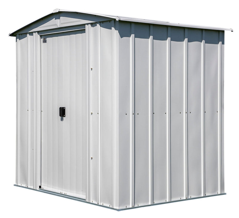 Arrow Classic Galvanized Steel Storage Shed, Flute Grey, 6-ft x 5-ft V6