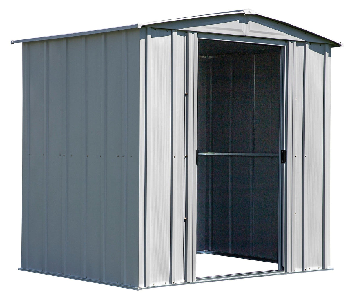 Arrow Classic Galvanized Steel Storage Shed, Flute Grey, 6-ft x 5-ft