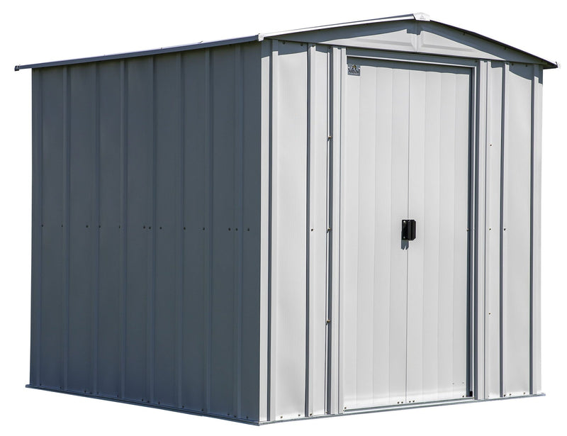 Arrow Classic Galvanized Steel Storage Shed, Flute Grey, 6-ft x 7-ft G1