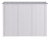 Arrow Classic Galvanized Steel Storage Shed, Flute Grey, 8-ft x 8-ft