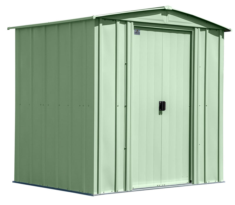 Arrow Classic Galvanized Steel Storage Shed, Sage Green, 6-ft x 5-ft N0