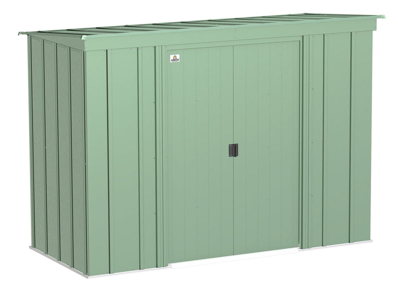 Arrow Classic Galvanized Steel Storage Shed, Sage Green, 8-ft x 4-ft N1