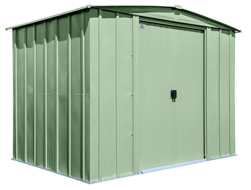 Arrow Classic Galvanized Steel Storage Shed, Sage Green, 8-ft x 6-ft H9
