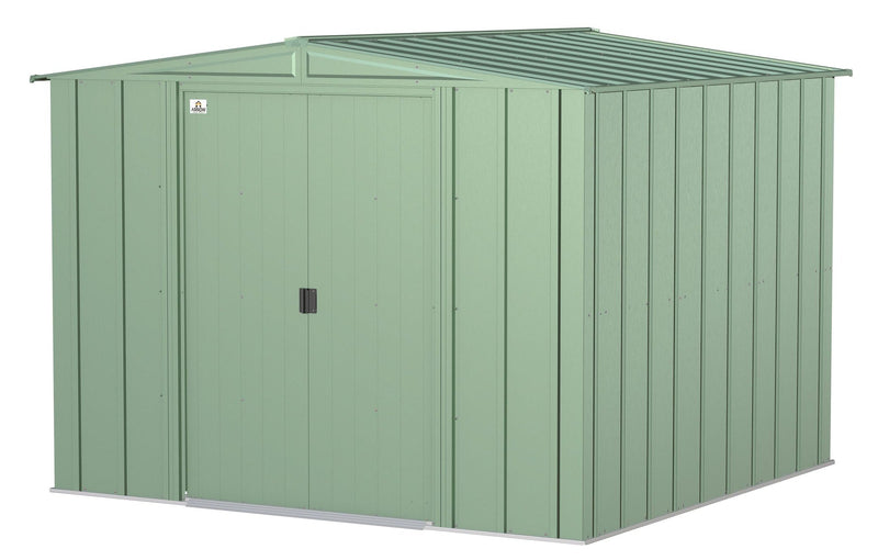 Arrow Classic Galvanized Steel Storage Shed, Sage Green, 8-ft x 8-ft T7
