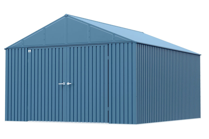 Arrow Elite 12x14-ft Blue Grey Corrosion-Resistant Steel Shed J5