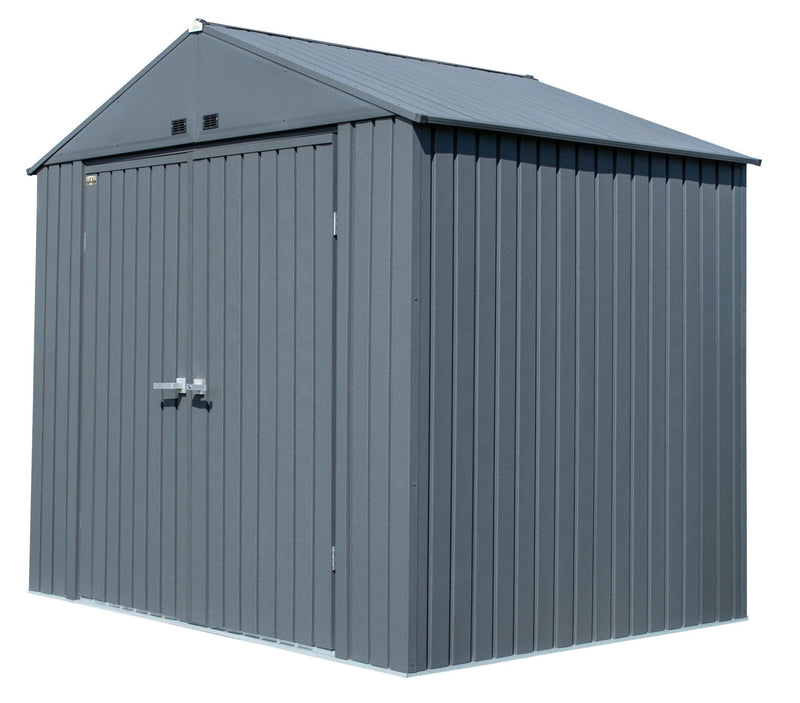 Arrow Elite Steel Storage Shed, Anthracite, 8-ft x 6-ft H6