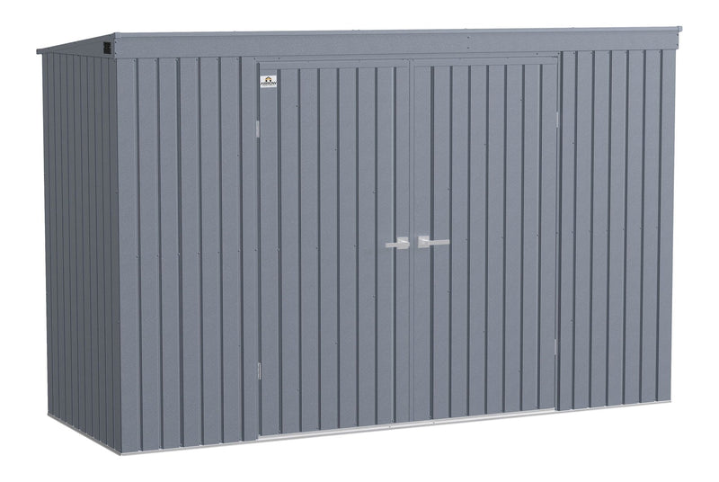 Arrow Elite Steel Storage Shed with Pent Roof, Anthracite, 10-ft x 4-ft W5