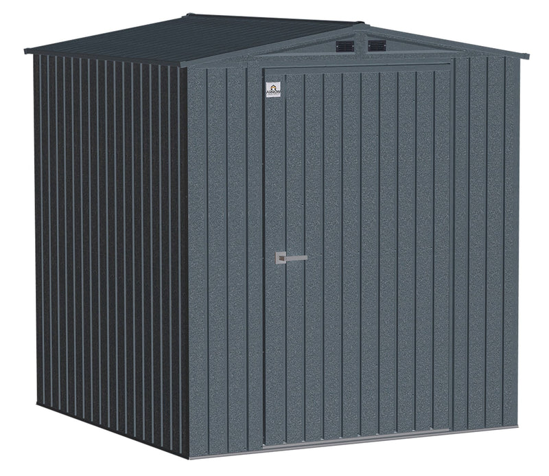 Arrow Elite Steel Storage Shed with Pent Roof, Anthracite, 6-ft x 6-ft T1